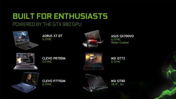 NVIDIA pristatė nešiojamuosius kompiuterius su pilnaverte „GeForce GTX 980“