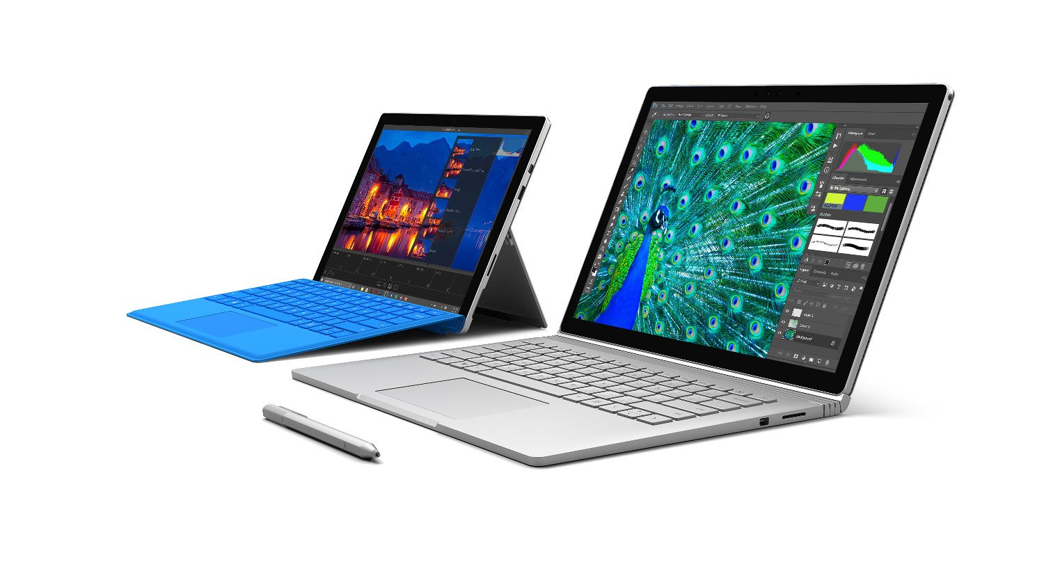 "Surfacebook" ir "Surface Pro 4"