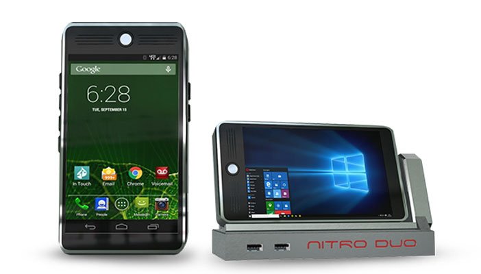 CES 2016: išmaniojo telefono ir mini kompiuterio hibridas „Nitro Duo“