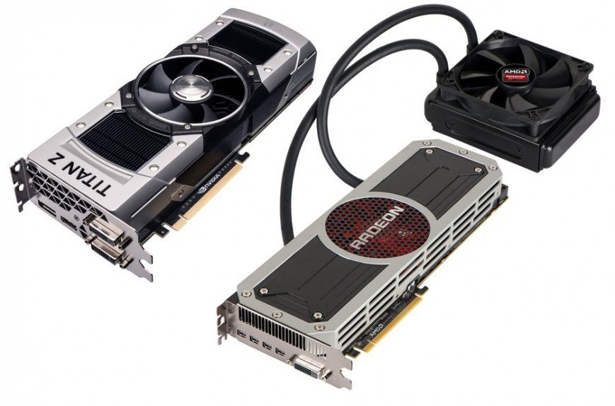 NVIDIA GeForce GTX TITAN Z ir AMD Radeon R9 295X2