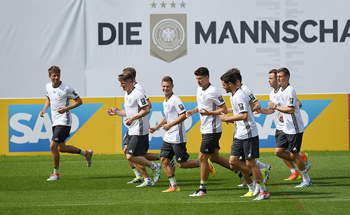 Vokietijos futbolo rinktinės treniruotė
