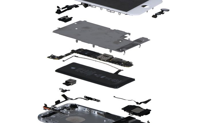 „iPhone 7“ komponentų kaina